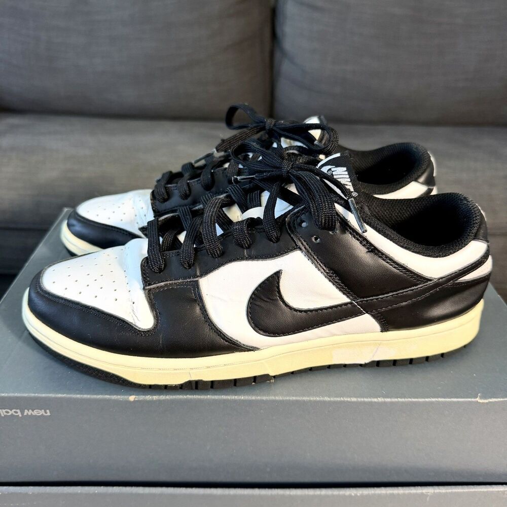 Nike Dunk Low Panda Black White Athletic Sneaker DD1503-101 Women's Size 12